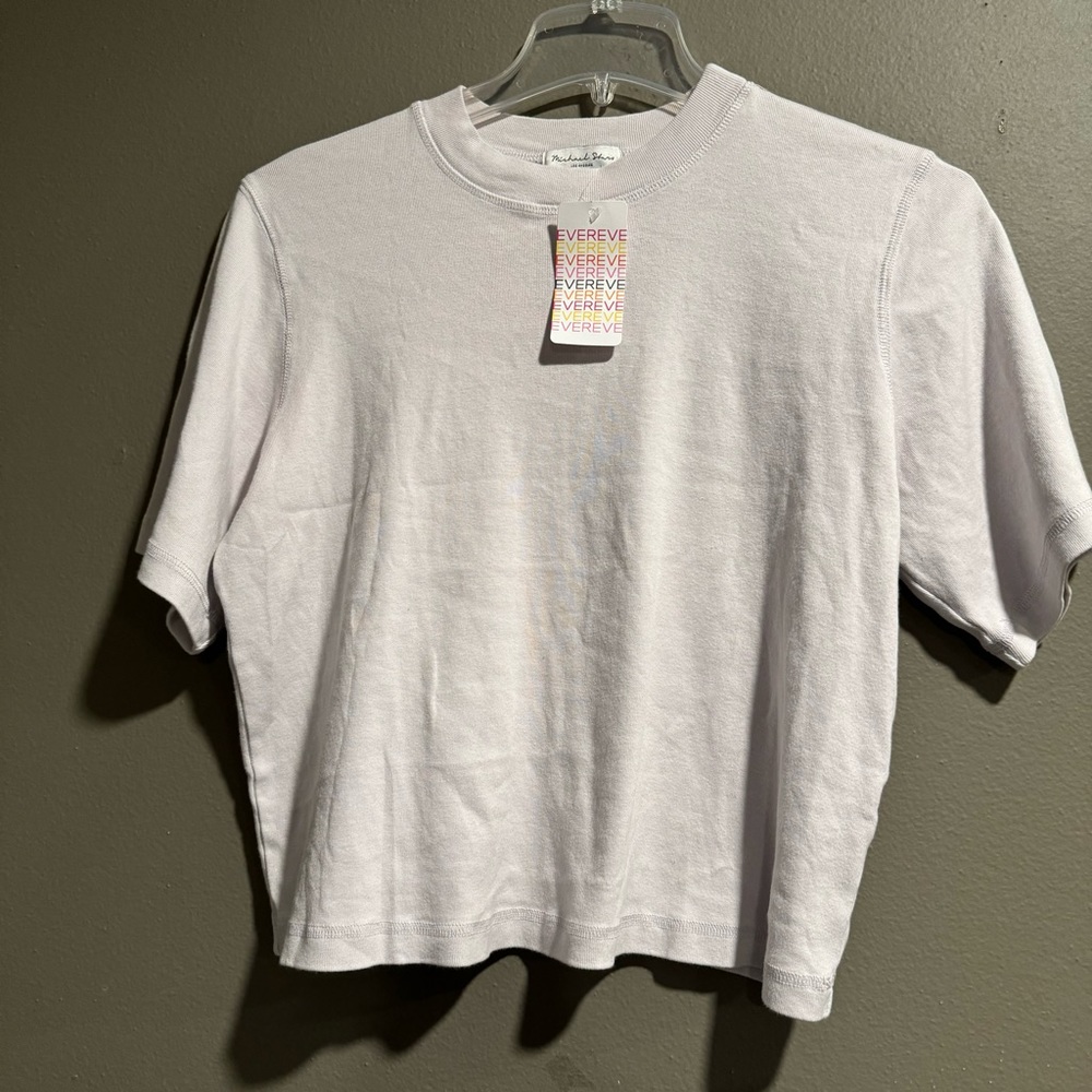 Michael Stars Los Angeles Evereve Bone Brenna Minimalist Tee Size Medium EUC